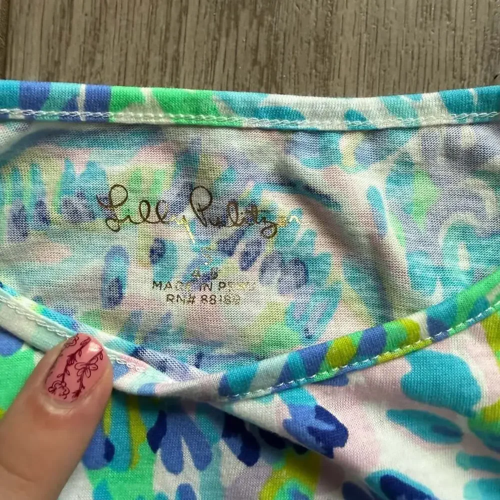 Lilly Pulitzer Girls Ella Dress Shell Of A Party Size S 4-5 NWT